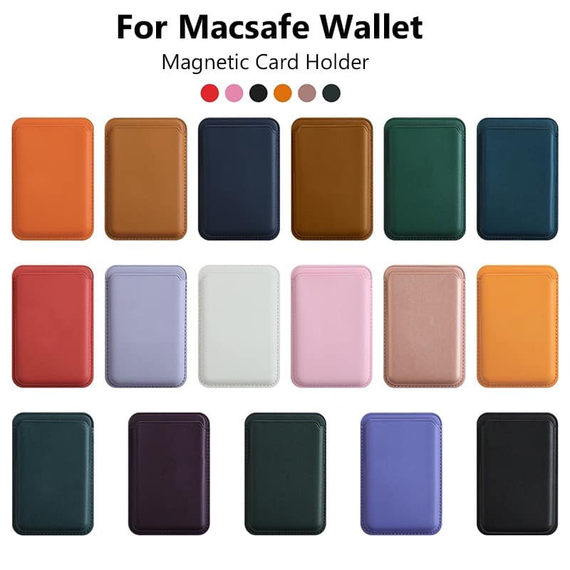 With LOGO Magsafe Card Case only For iPhone Magsafing Magnetic Fashion Wallet Card Holder For iPhone 12 /13 Mini Pro Max. 