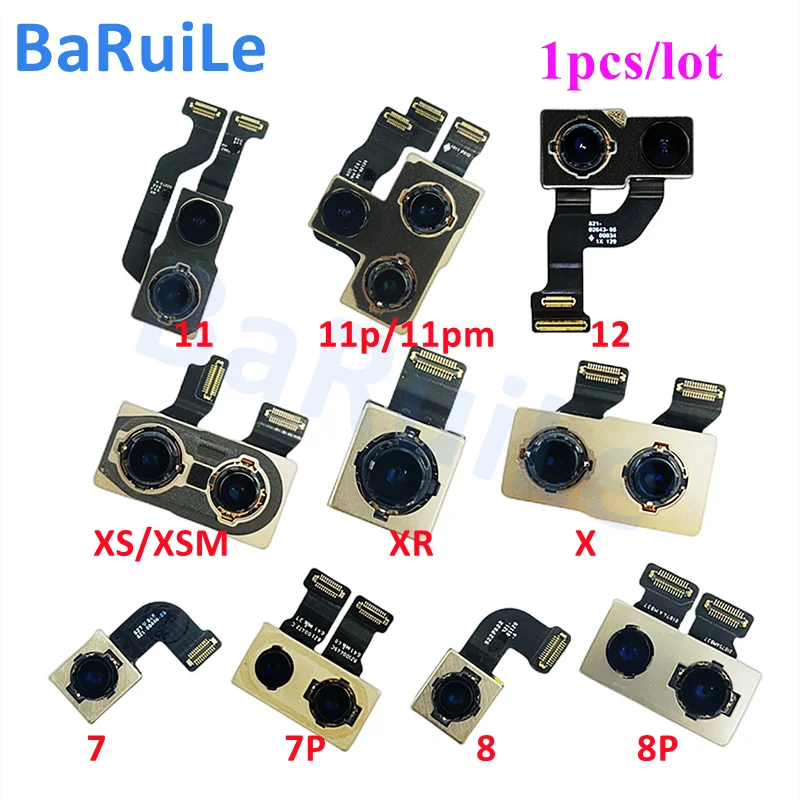 BaRuiLe 1pcs Back Camera Flex Cable for iPhone 7 8 Plus 11 12 Pro Max X ...