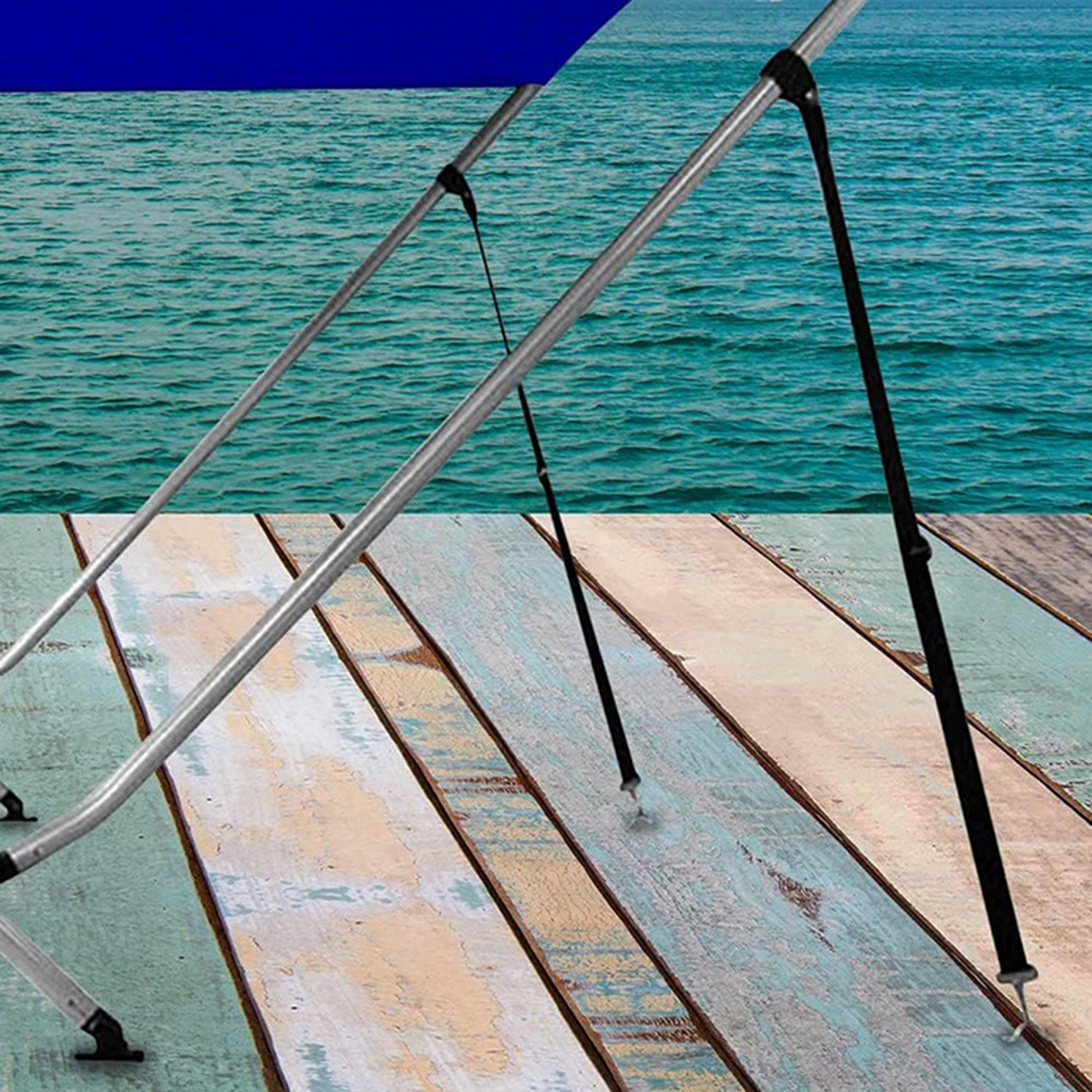 Boat Canopy Strap Heavy Duty Nylon Strap Premium Boat Canopy Straps Adjustable Bimini Top Straps with Double End Snap Hook Essential Boat Awning Hardware Accessories