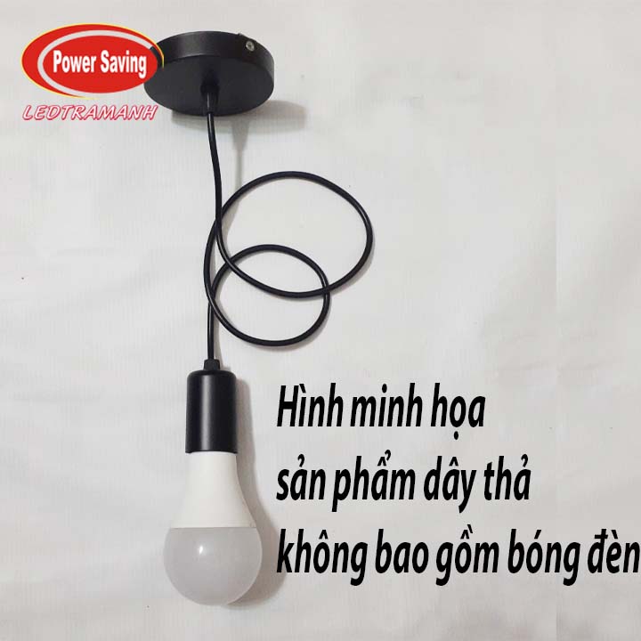 Dây đèn thả đuôi xoắn E27 1met MS-01 màu đen