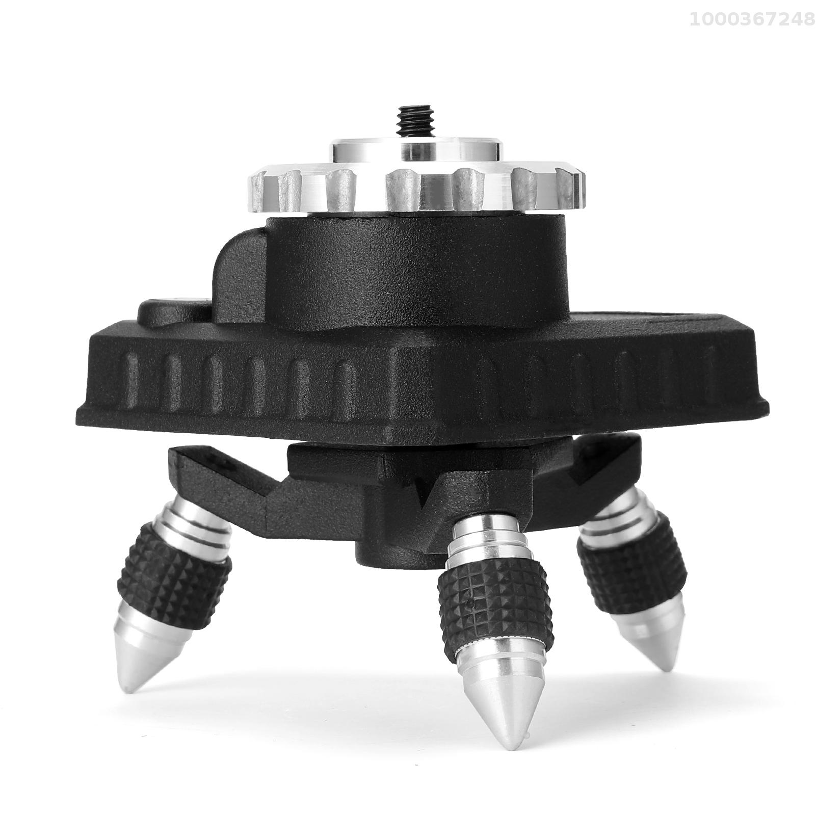 360° Rotatable Aluminum Alloy Bracket Base 1/4'' Interface Fine Adjustment Tripod Stand for Laser Level