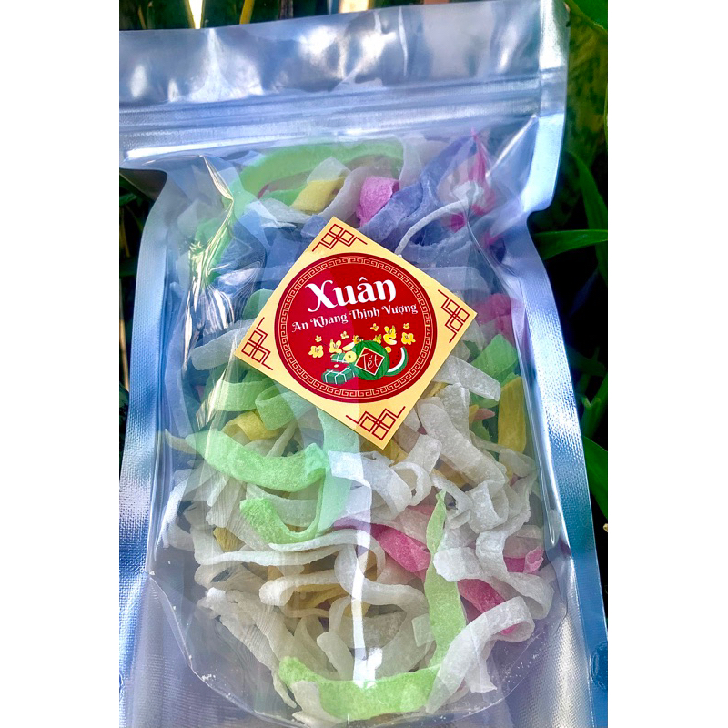 Mứt dừa sợi bào bánh tẻ nhà làm