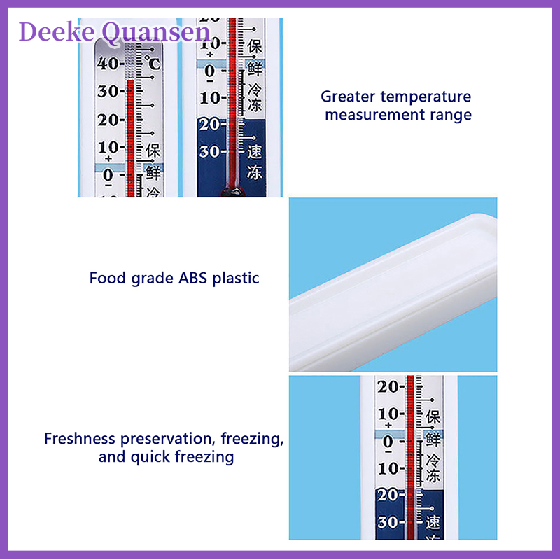 Deeke 1Pc -30℃-40℃ Home Use Kitchen Refrigerator Freezer Thermometer Mini Fridge Refrigeration Temperature Gauge Monitor