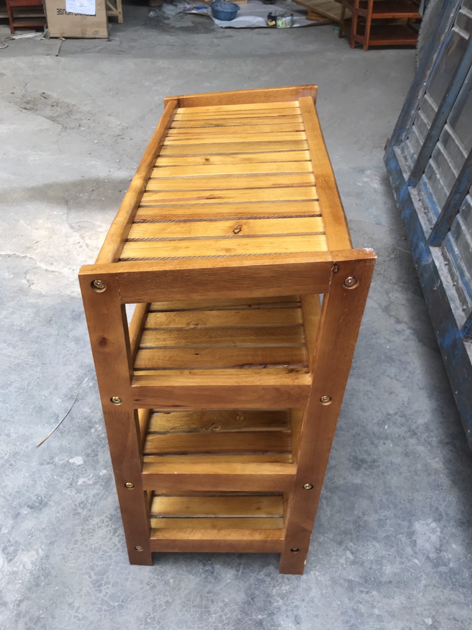 kệ giày dép 3 tầng 60cm gỗ cao su