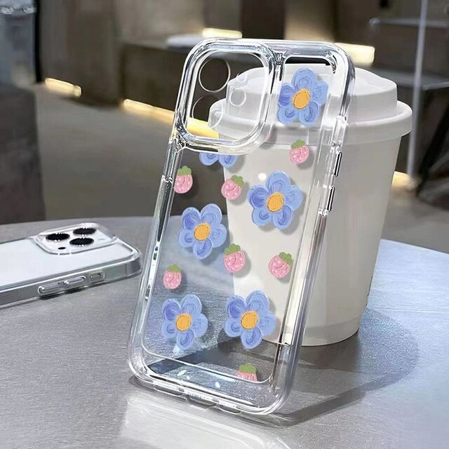 Flower plants soft clear case for xiaomi redmi note 12 11 10 9 pro max case redmi note 11s 10s 9s 10c 4g 5g lens protetct cover