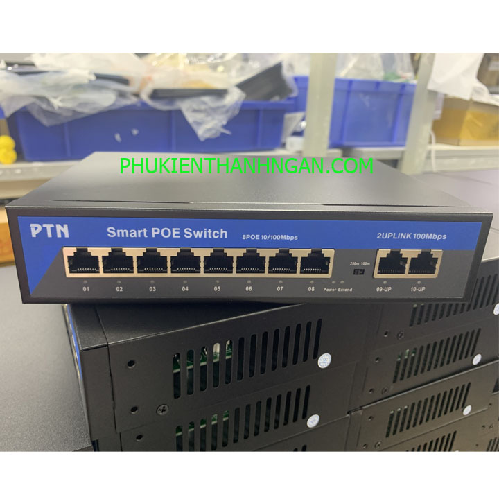 Switch POE 8 Port - 2 Uplink PK4208TN - Bộ Chia Mạng Cho Camera IP