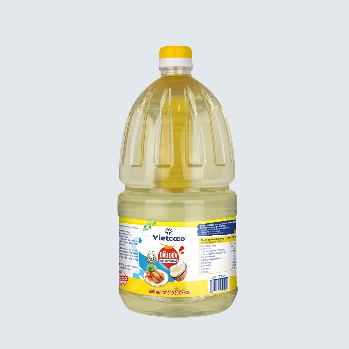 Dầu Dừa Nguyên Chất Nấu Ăn Chai 2 lít