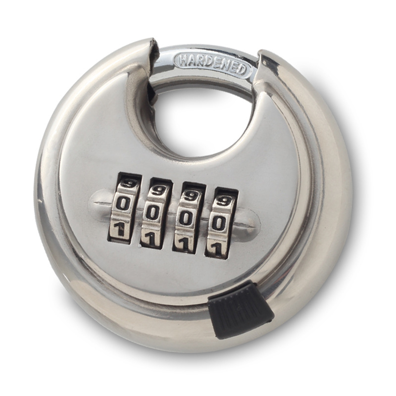 Round stainless steel lock round cake lock password lock padlock outdoor waterproof code padlock
