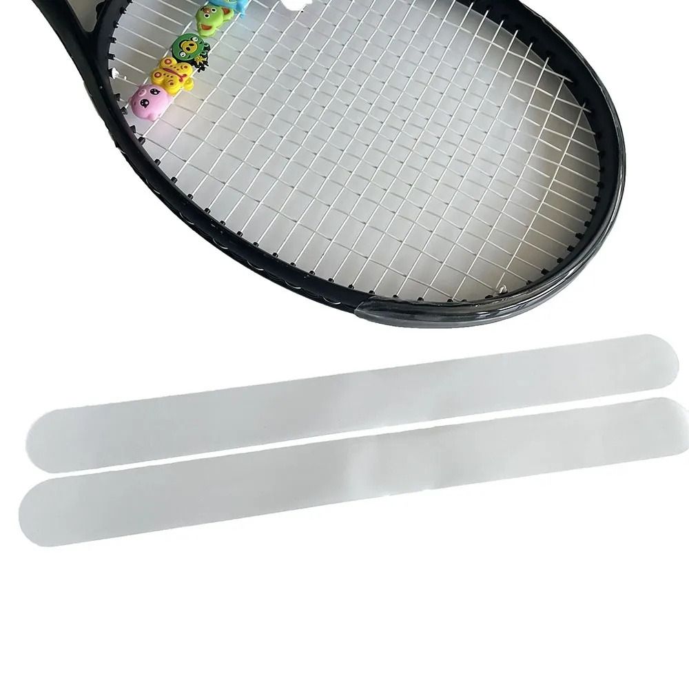 White Racket Frame Protector Racket Frame Belt Transparent Racket Head Sticker Scratch Prevent Frame ...