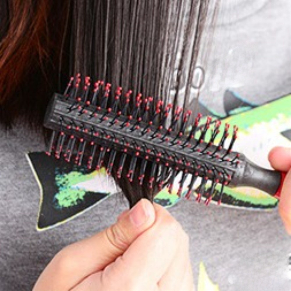 DIY Curly Hair Styling Round Comb Anti-static Hairdressing Roller Comb ...