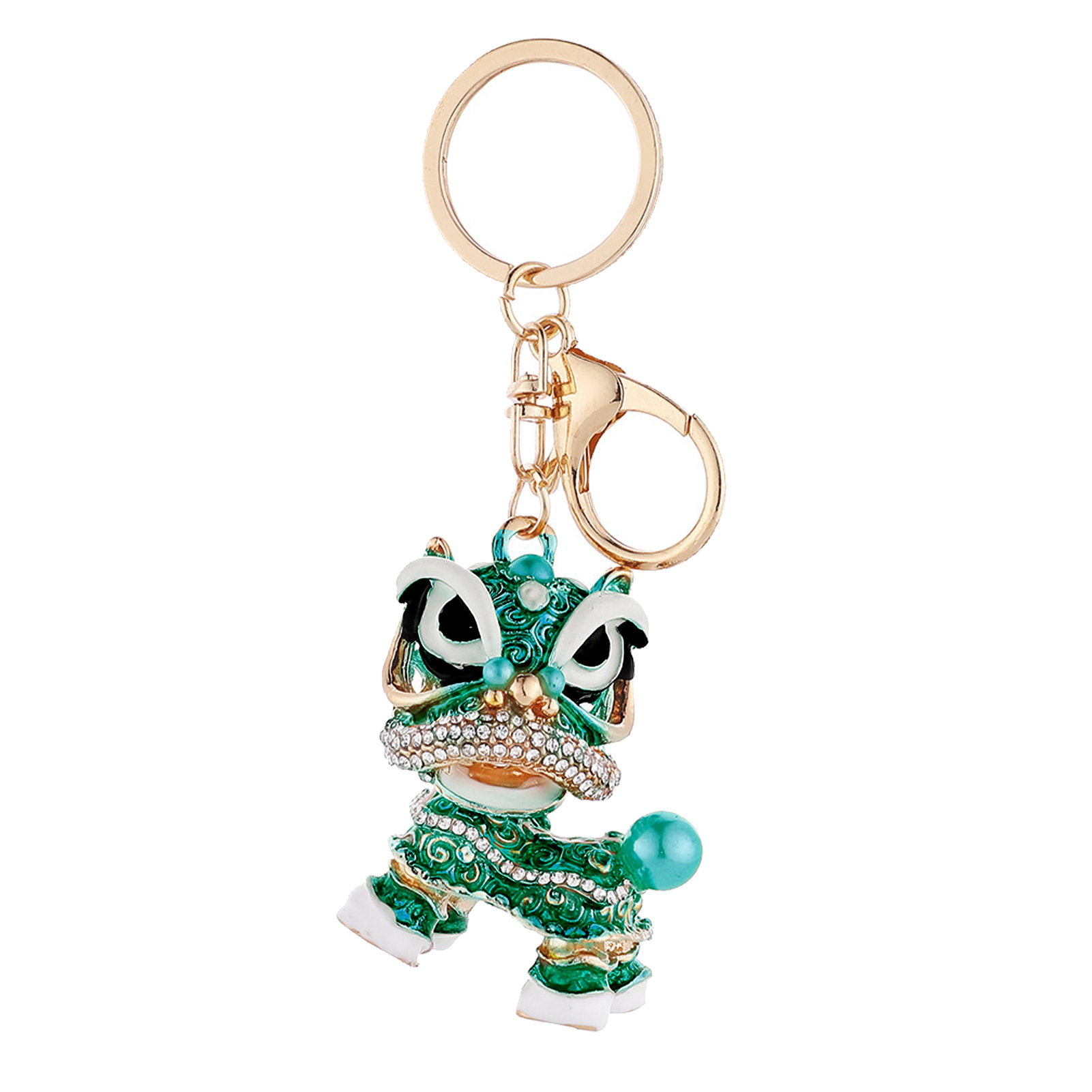 [RICH VAVA] 2024 CNY Year of the Dragon Lion Dance Keychain Inlaid ...