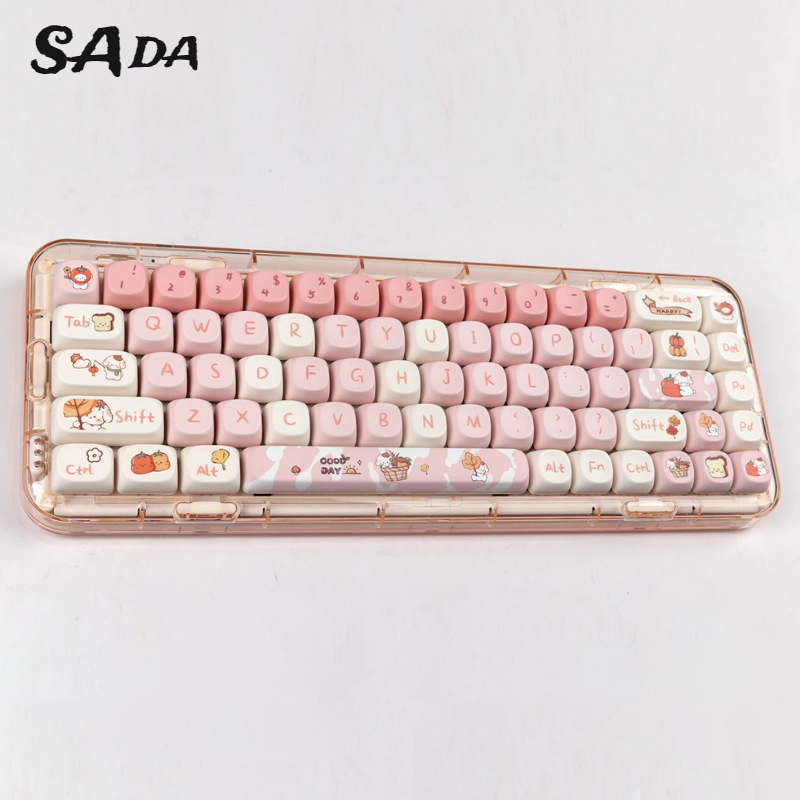 SADA Autumn puppy keycaps MOA height PBT keycaps five-sided sublimation cute customized personalized keycaps