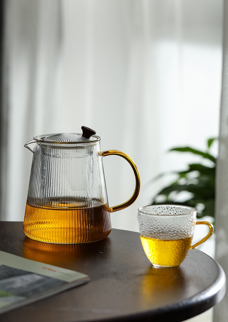 Bộ ấm chén pha trà thủy tinh chịu nhiệt 500 ml