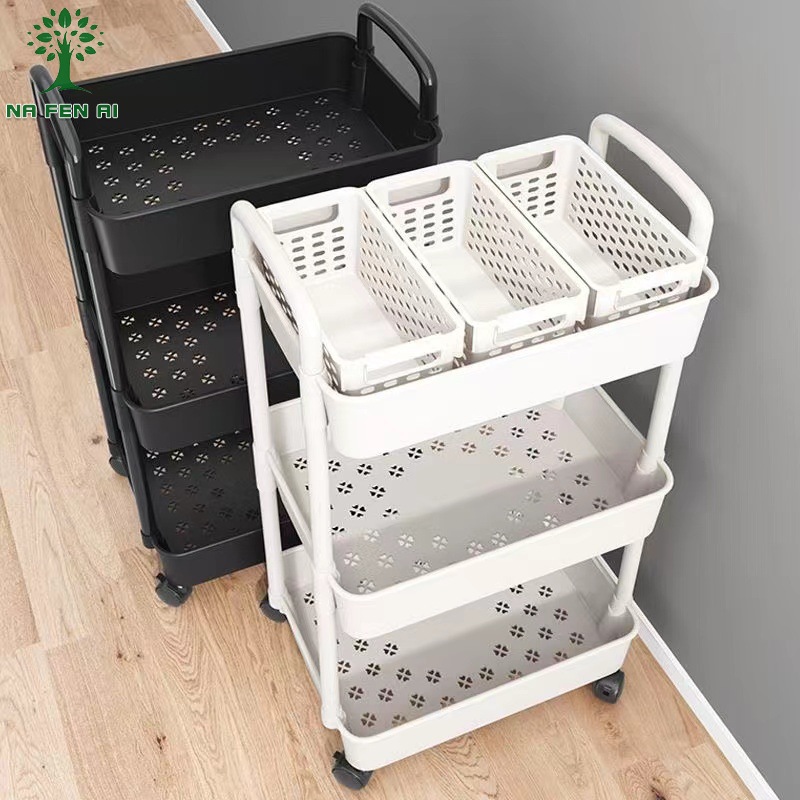 Nfa Xe đẩy nhỏ, đồ chơi đa chức năng, đồ ăn nhẹ, giá lưu trữ, xe đẩy sàn, kệ lưu trữ, kệ hoàn thiện nhiều lớp phòng tắm