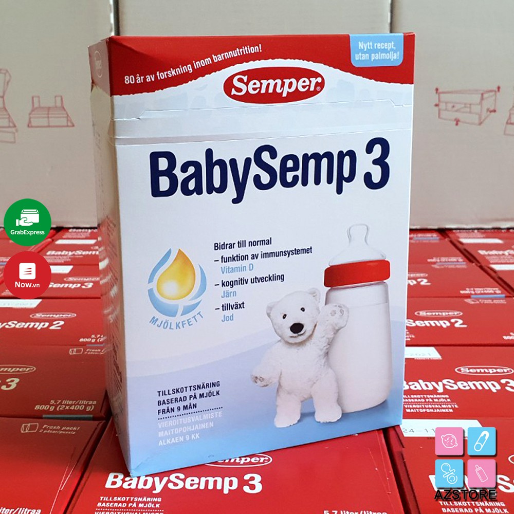 Sữa bột Semper Thụy Điển 800g từ số 1-4