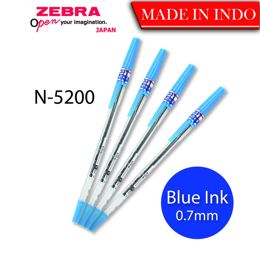 Bút bi chính hãng zebra n-5200 0.7mm - mực xanh