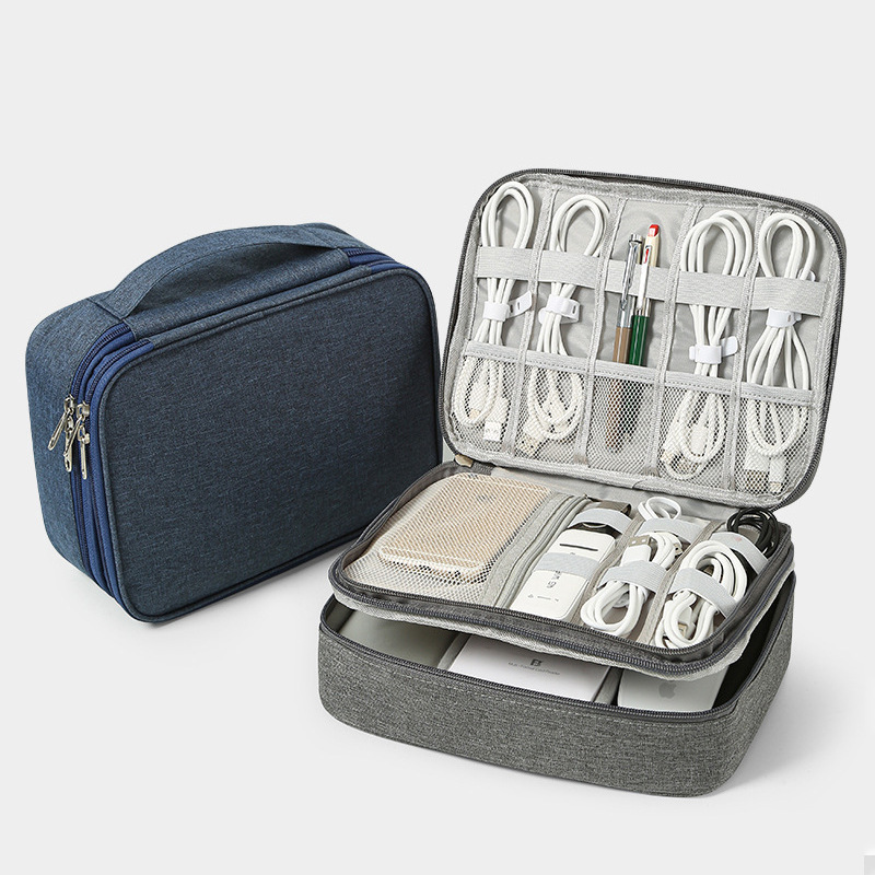 Große Aufbewahrungstasche für digitale Geräte, multifunktionale Aufbewahrungstasche für Kabel, USB-Sticks und Powerbanks
_voghion.com