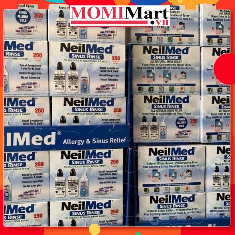 Combo 250 gói muối neilmed rửa mũi mỹ date new