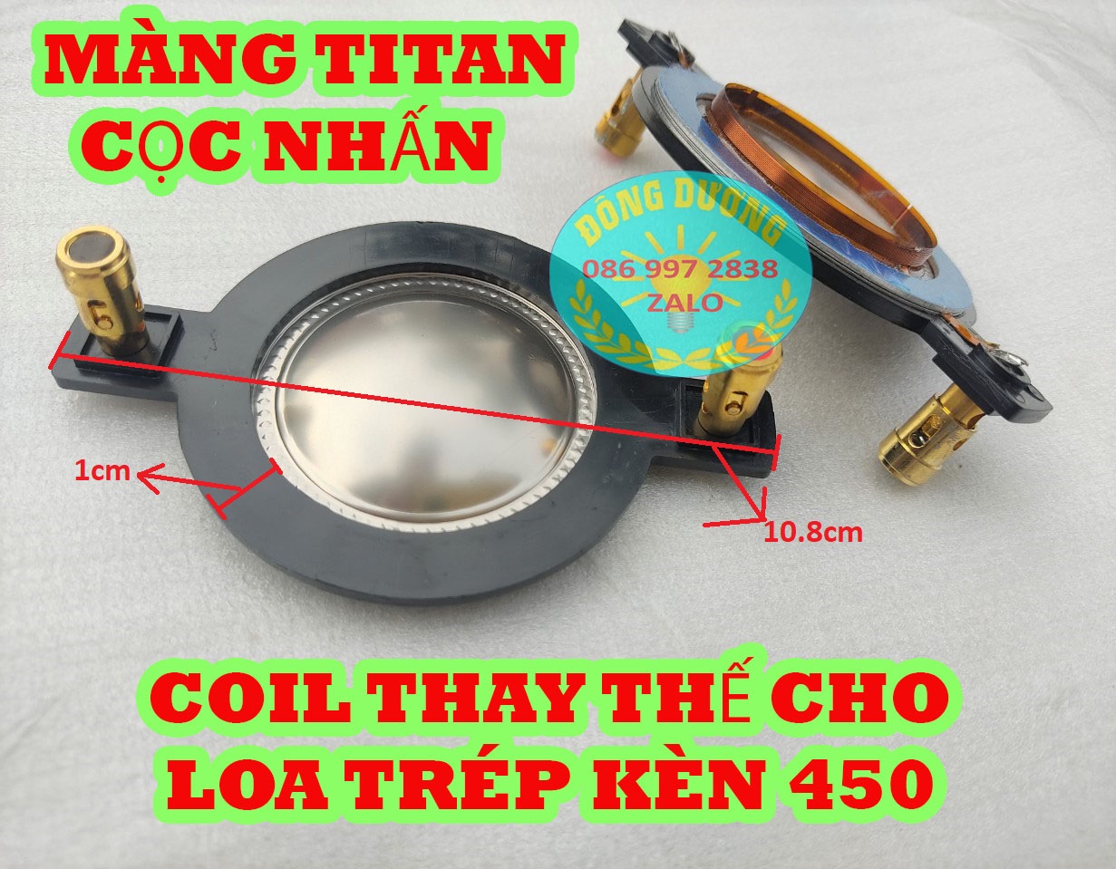 COMBO 2 CÁI CÔN LOA TREBLE 44.4 CÓ CỌC - DÙNG CHO CÁC LOẠI TRÉP 450 - COIL TRÉP 450