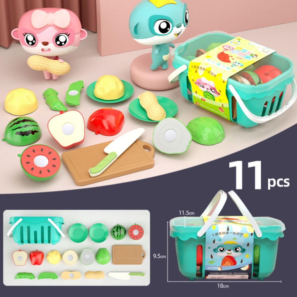 LUMBINE Cooking Cutting Food Toy Vegetable Fruits Play Food for Kids ...