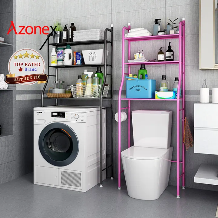 Bathroom Storage Toilet Rack Laundry Washing Machine Rack Shelf Organizer Rak Mesin Basuh Rak Tandas Serbaguna Bilik Air Br68 Br50 Lazada Singapore
