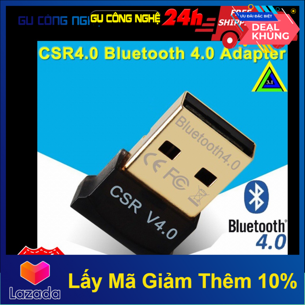 Usb Bluetooth Csr 4.0 - Bổ Sung Bluetooth Cho Máy Tính -Dc484