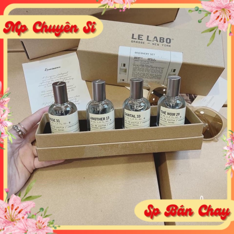 Set nước hoa le labo 4 chai - 30ml x 4 mùi số 13.29.31.33 mùi hot trend lelabo