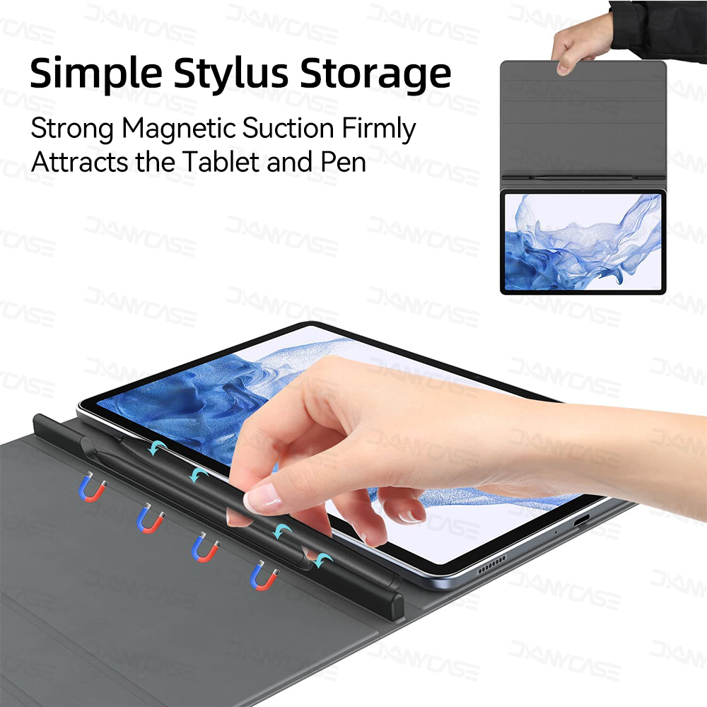 Magnetic Case For Samsung Galaxy Tab S7 Plus S7 FE S7 for S9 S8 Ultra S9 S8 Plus S8 S6 Lite Cover With Stand Pencil Holder Funda. 