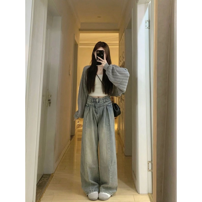 AA18-Áo Khoác Len Nữ , Áo cardigan trơn basic Dệt Ghi (CD07) ( Có bigsize)