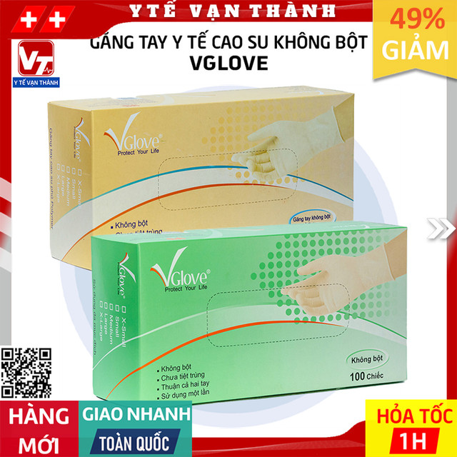 ✅ găng tay y tế latex khải hoàn vglove | bao tay y tế -vt0795 - y tế vạn thành