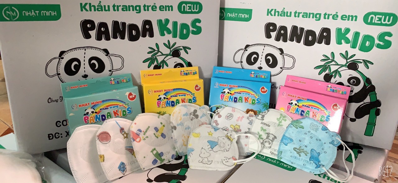 Khẩu trang gấu panda cho bé 0-5 tuổi ( hộp 10 cái)