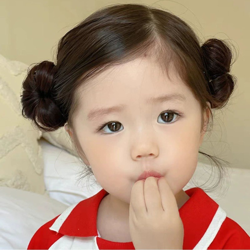 Kẹp Tóc Đính Tóc Giả Thắt Nơ Dễ Thương Cho Bé Gái