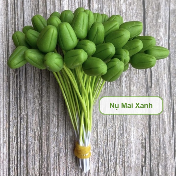 (50 Cái) Nụ Hoa Mai, Hoa Đào Bằng Đất Sét