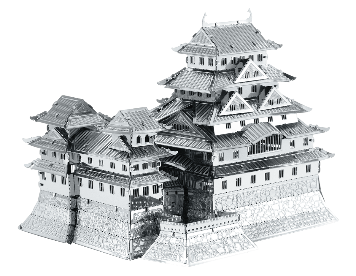 Hand-made Metal Puzzle White Heron Castle 3D Metal Model Creative 3D Puzzle Model