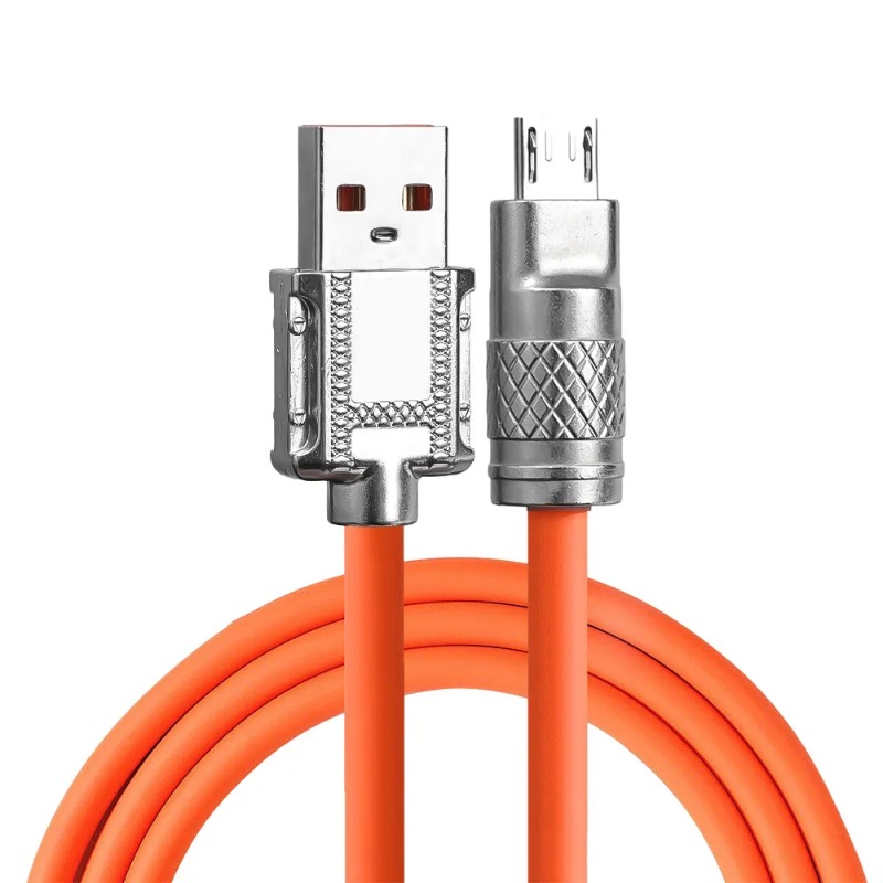 Micro USB Cáp sạc nhanh 120W 6A Hợp kim kẽm cáp điện thoại di động dây cho Samsung dữ liệu Android Xiaomi Redmi