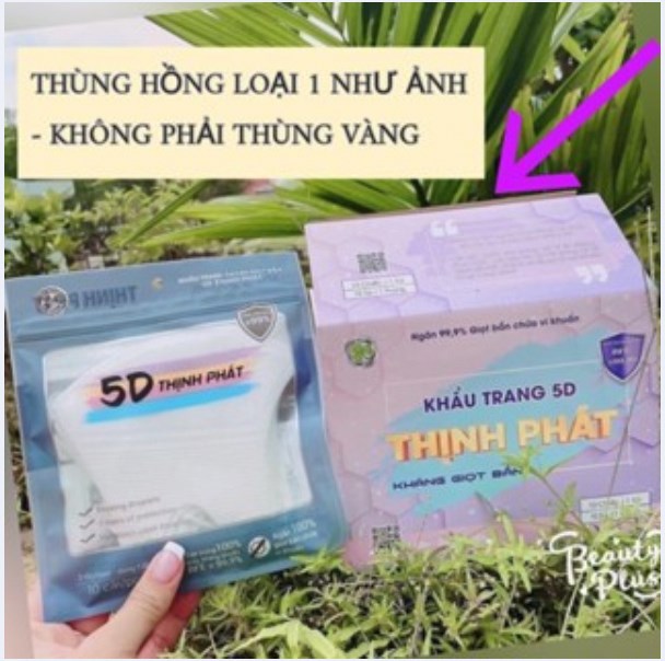 Free Ship - Thùng 100 chiếc khẩu trang 5d Thịnh Phát 3 lớp kháng khuẩn