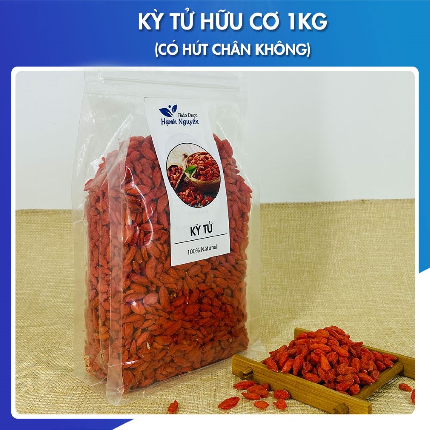 Kỷ tử hữu cơ 1kg (Kỳ tử Ninh Hạ hạt to ngọt thơm) - Trà đẹp da dưỡng nhan
