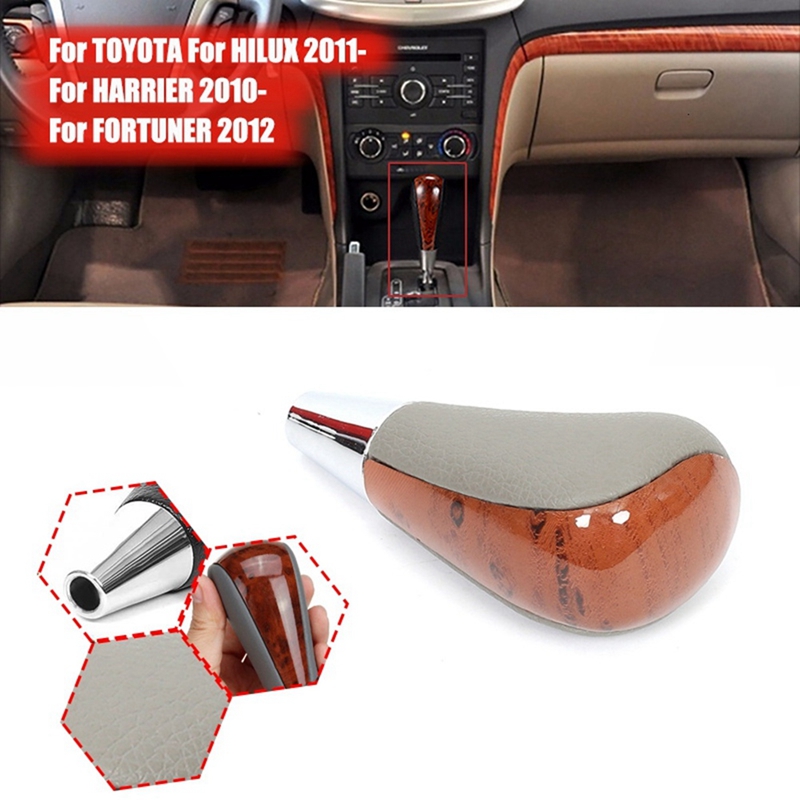 Wood Grain Car Gear Shift Knob for / Fortuner Crown Land Cruiser Lever Shifter Stick