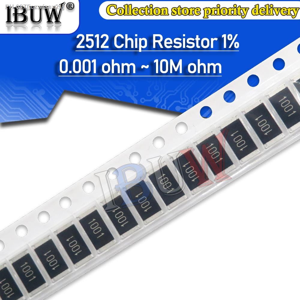 50PCS 2512 1 SMD resistor 0R 10M 1W 0.1R 0.01R 0.05R 0.001R 0R 1K 2.2K ...