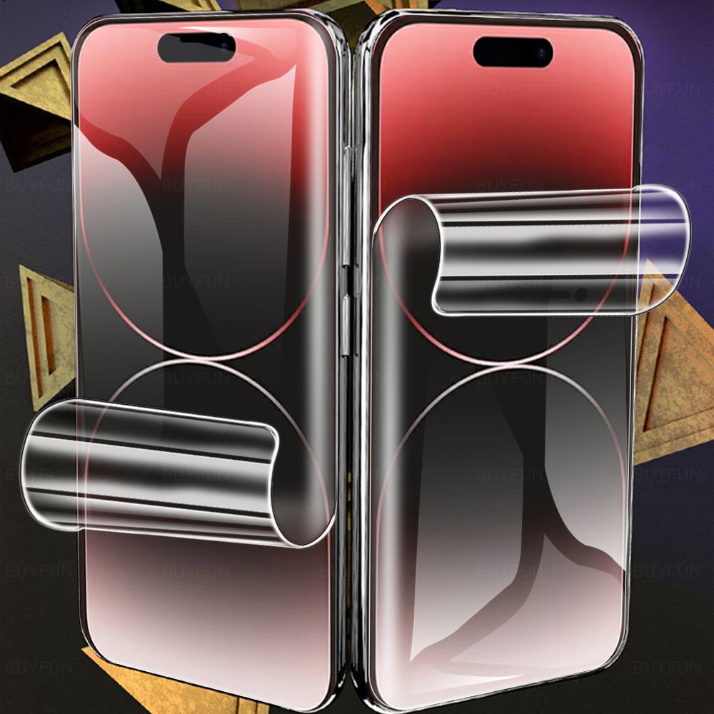 2-8in1 Hydrogel Film For iPhone 15 Pro Max Screen Protector Camera Glass iPhone15 Plus iPhone15Pro Ifone 15Pro 15Promax 15Plus