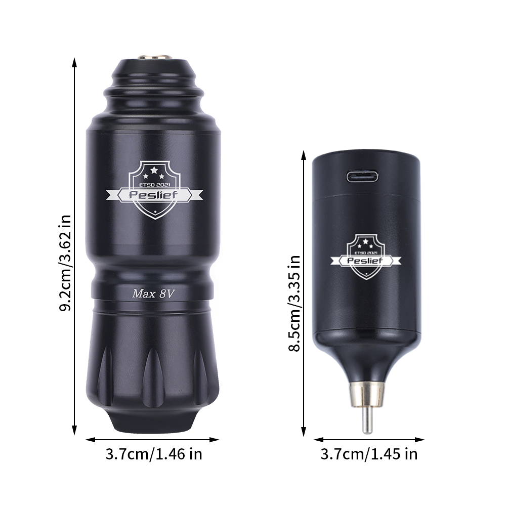 1set, Yilong Wireless Tattoo Kit,Complete Tattoo Pen with 1500mAh LED Cordless Tattoo Power Supply for Professiona Tattoo Artist. 