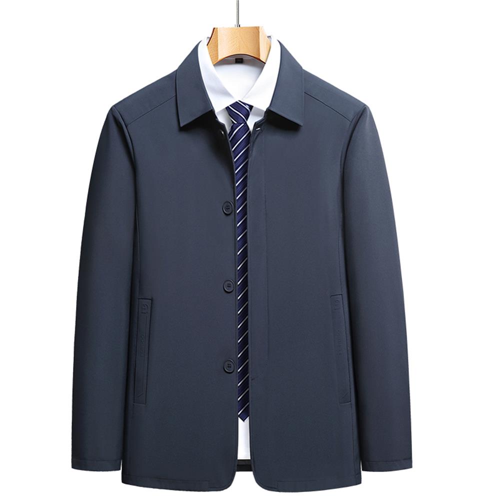Sp Autumn Mens Casual Jacket Mens Solid Color Loose Bomber Jackets Male Business Jackets New Arrival Turun Down Collar Coat