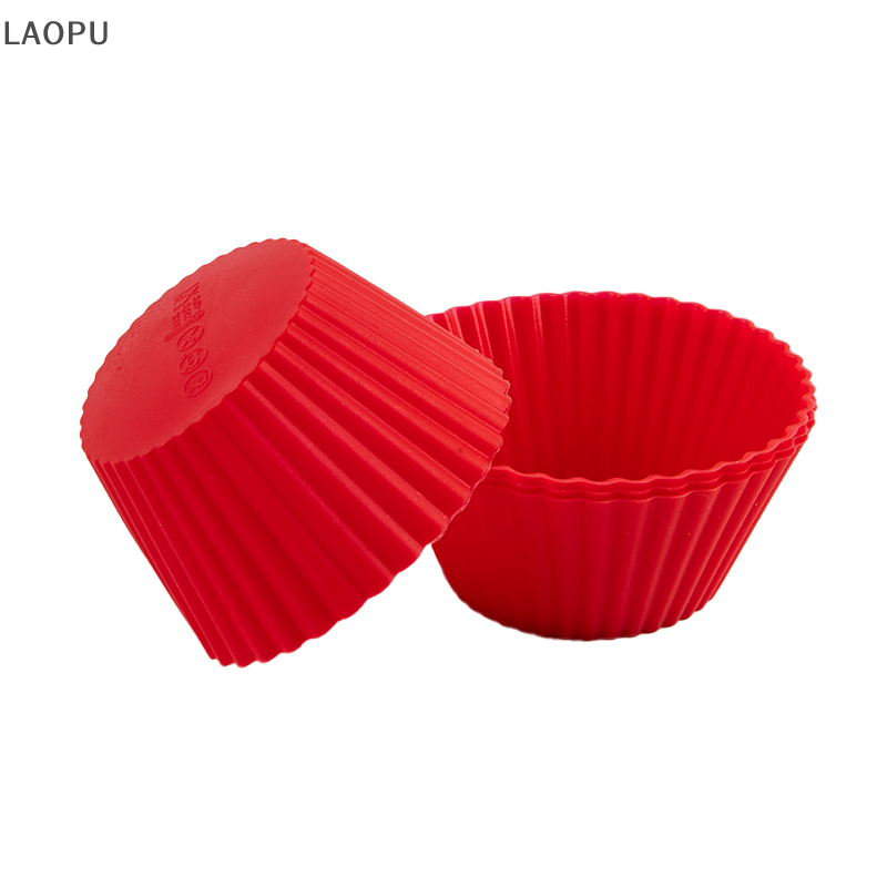 LAOPU 4Pcs Silicone Cake Cup Liner Baking Cup Mold Muffin Round Cakecup Cake Tool