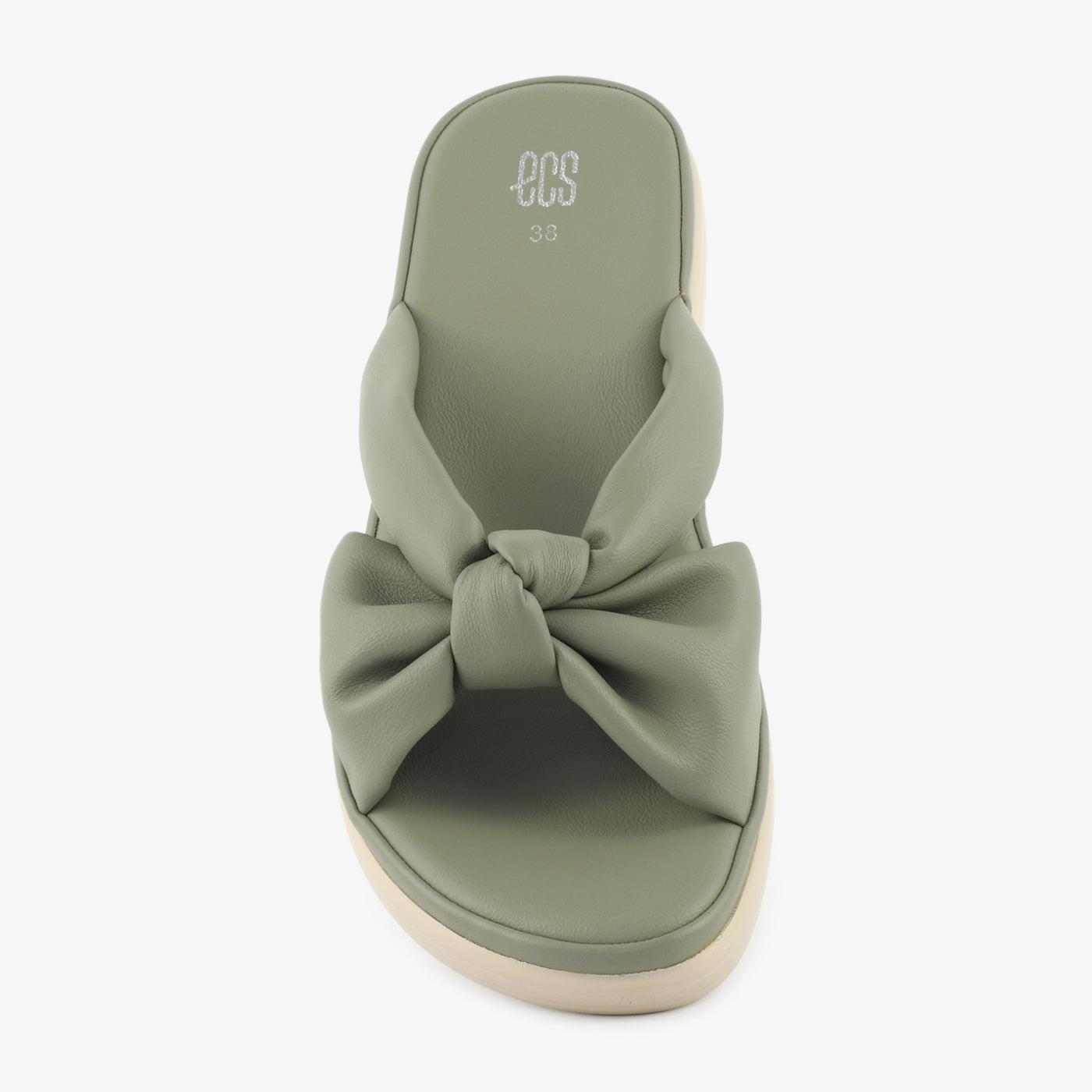 ECS Soft Bow 2 Inch Heel Slippers For Women. 