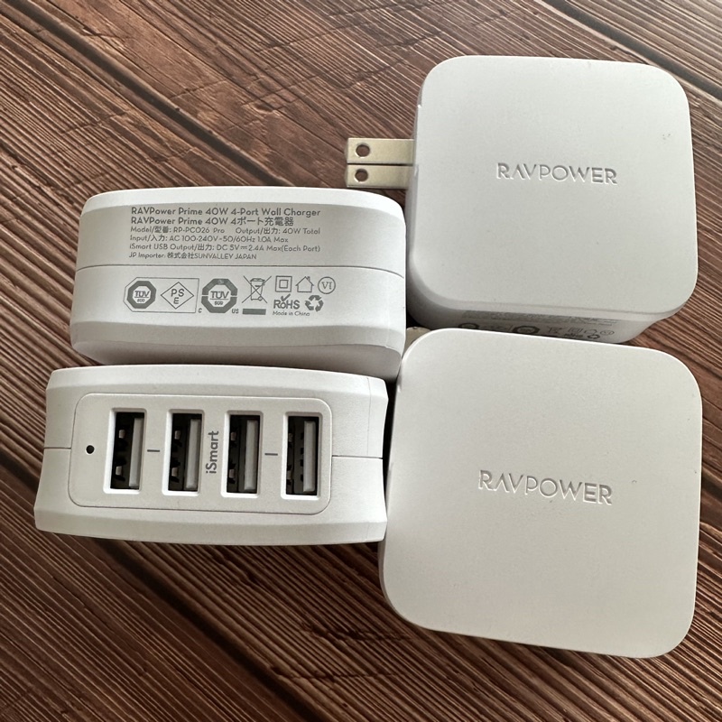 Sạc Ravpower 4 Cổng USB 40W RP PC026 Pro (Không Hộp)
