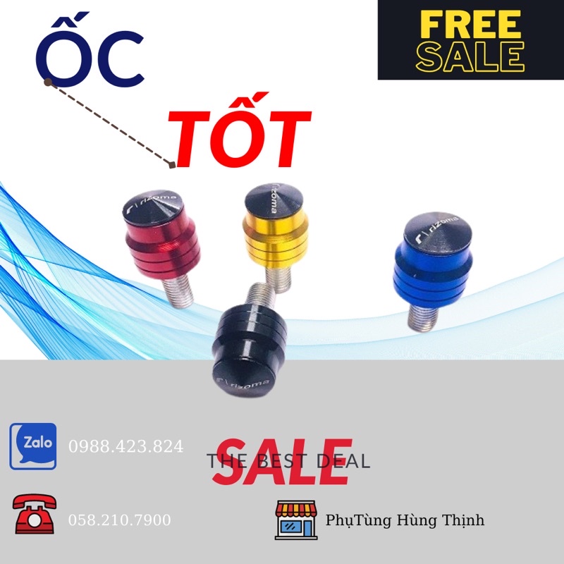 { Đại Lý Cấp 1 }[ Full CNC ] Ốc gắn chân kính Rizoma