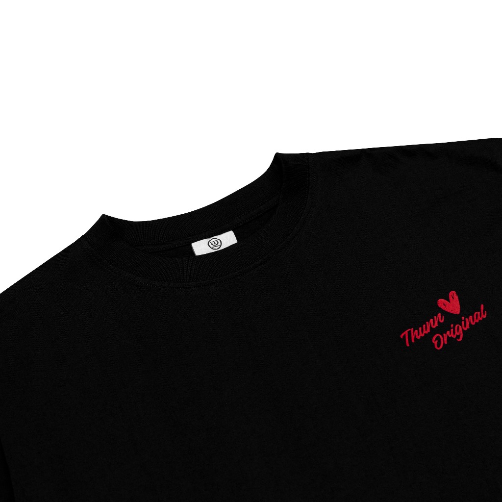 Áo thun Cotton cao cấp - THUNN ORIGINAL Love Text Tee-BLACK