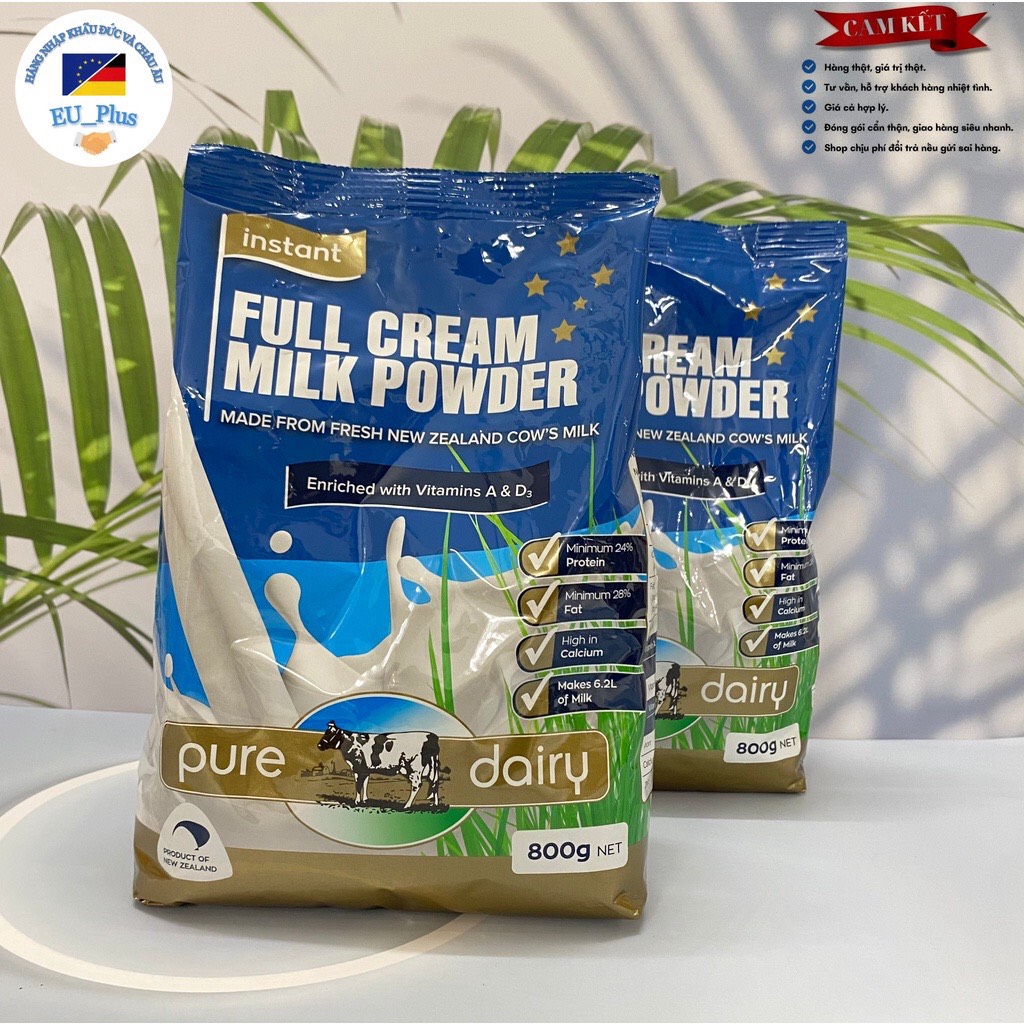 Sữa bột Pure Dairy nguyên kem 800g