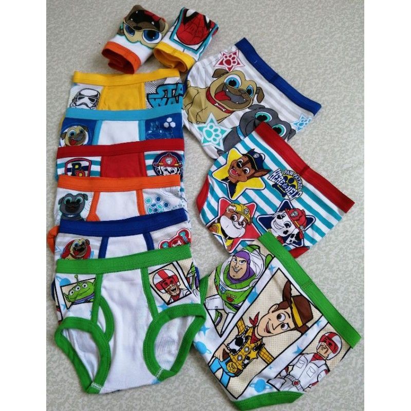 6 pieces characters brief kids/boys ( 1-9 yrs old ) cotton underwear