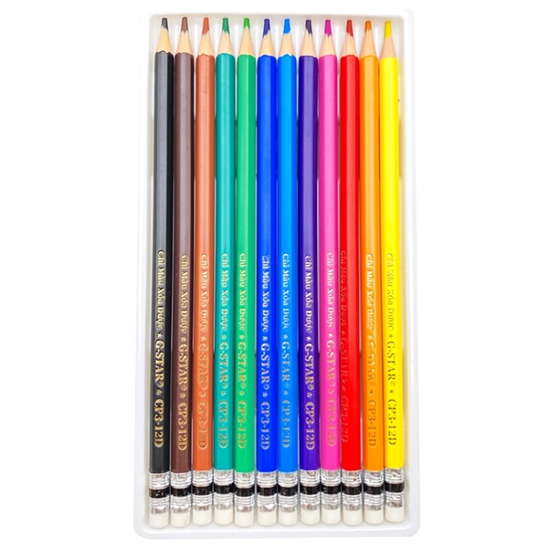 CHÌ MÀU XOÁ ĐƯỢC 12 MÀU GSTAR CP3-12D